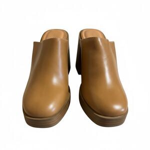 Universal Thread Women's Tess Platform Mule Heels Tan Clogs 8.5 NWT